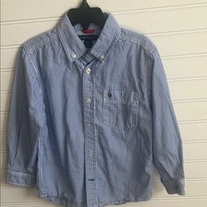 Size 3t, Tommy Hilfiger Kids Blue Striped Button-Down Shirt